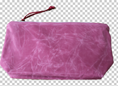 Waxed canvas cosmetic bag