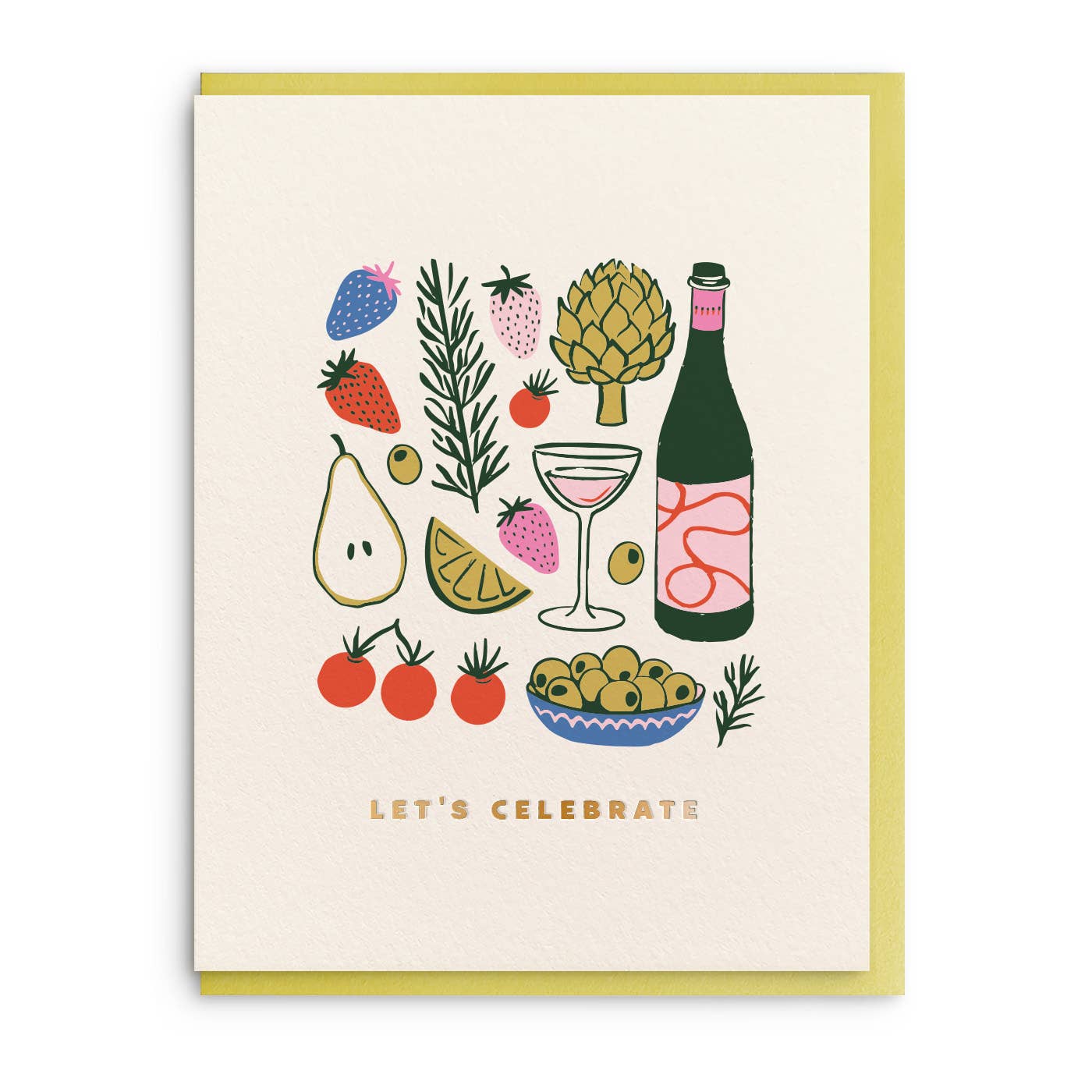 Let's Celebrate, Charcuterie, Foil Congrats Greeting Card