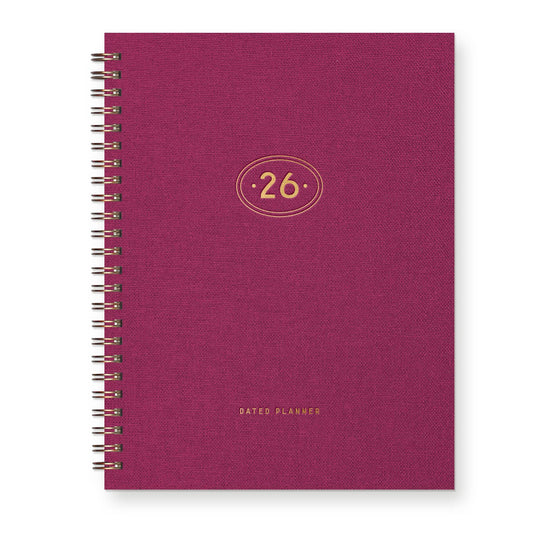 2026 Gold Plated Dated Planner : Calendar Year