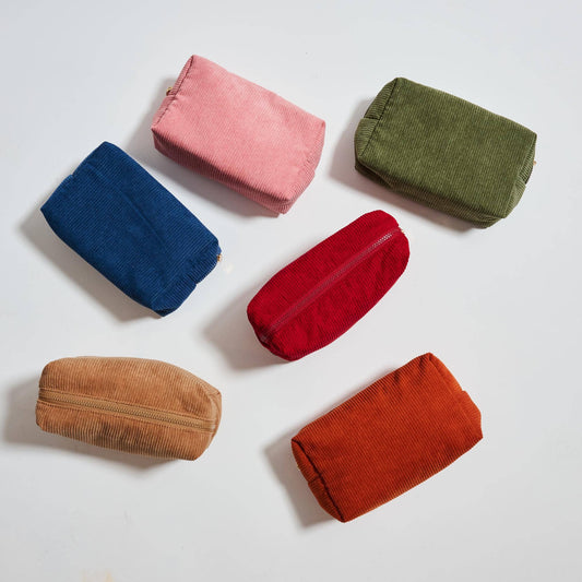 Cordially Yours - Corduroy Cosmetic & Travel Organizer Pouch