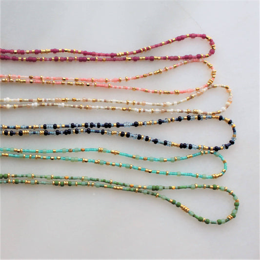 Unity Beaded Necklace - Navy Blue