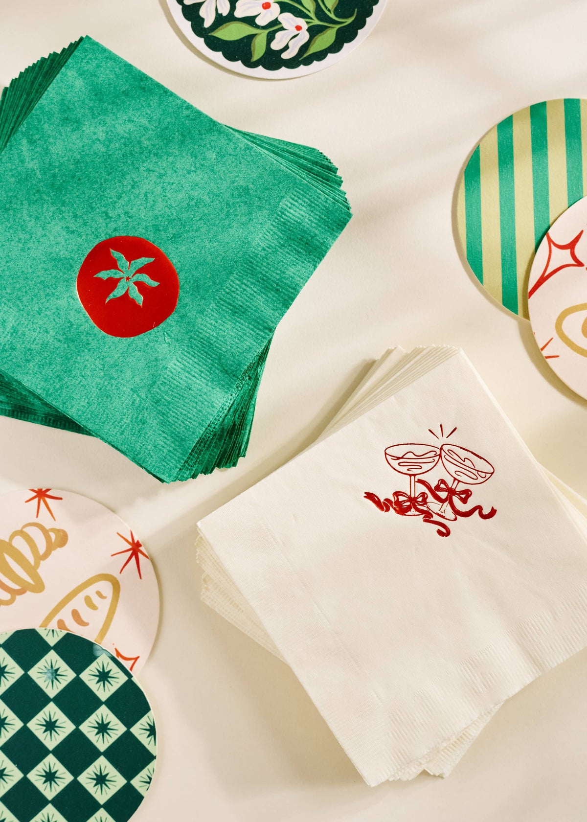 Cheers Cocktail Paper Beverage Napkin - Set of 20