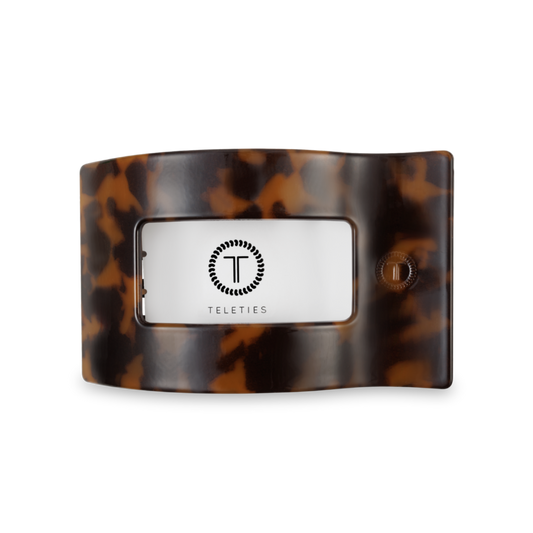 Flat Rectangle Hair Clip | Medium | Tortoise