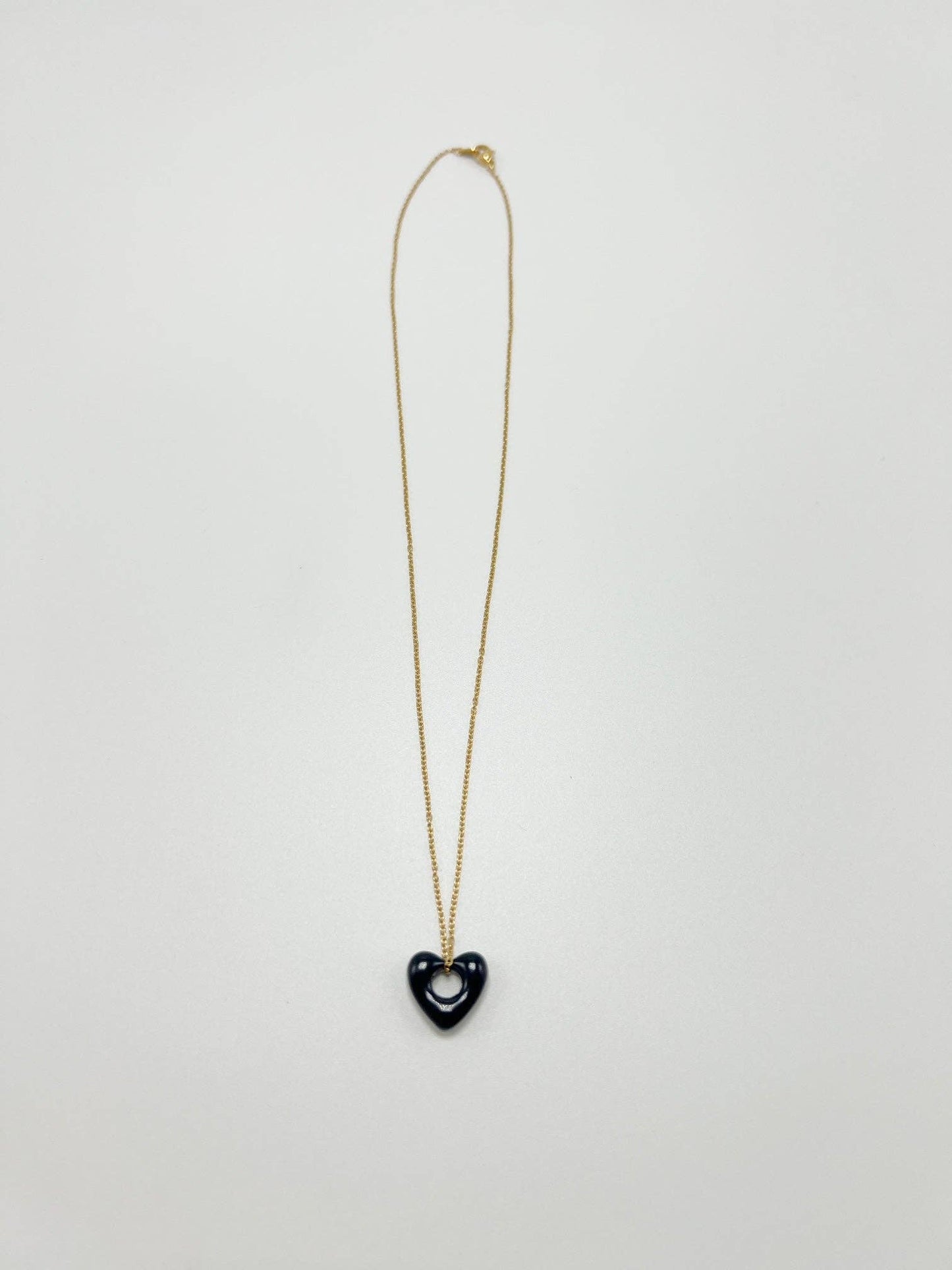 Signature Heart Necklace - Black