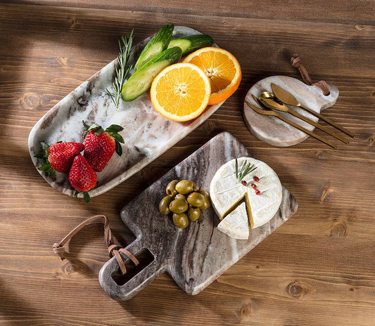 Rectangle Serving Board with Loop-Brown