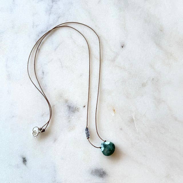 Emerald with Iolite Inspiration Necklace