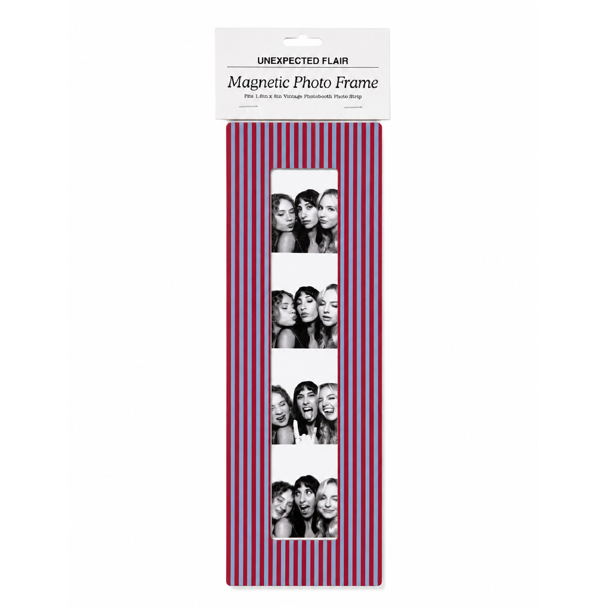 Magnetic Vintage Photobooth Frame - Red & Blue Stripe
