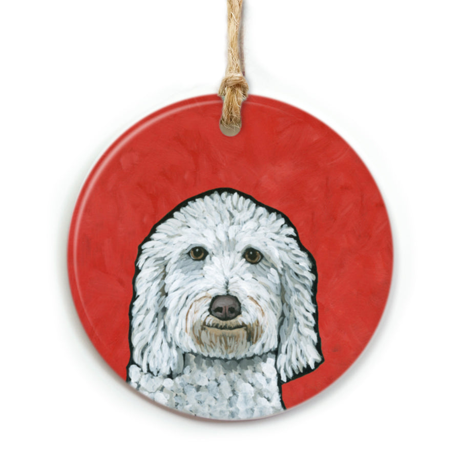 Golden Doodle Dog Ornament