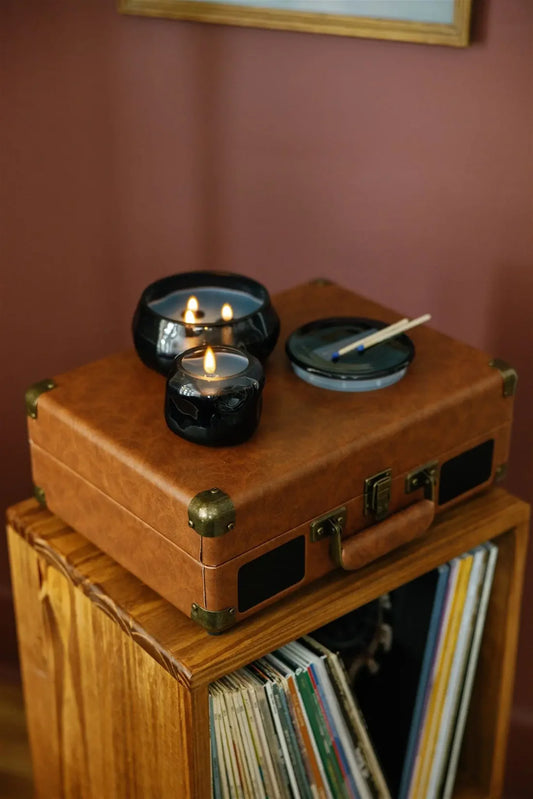 Basalt 5oz glass - Navy / Rosewater & Santal