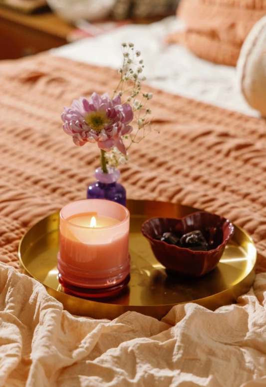 Saffron Rose Stack Candle