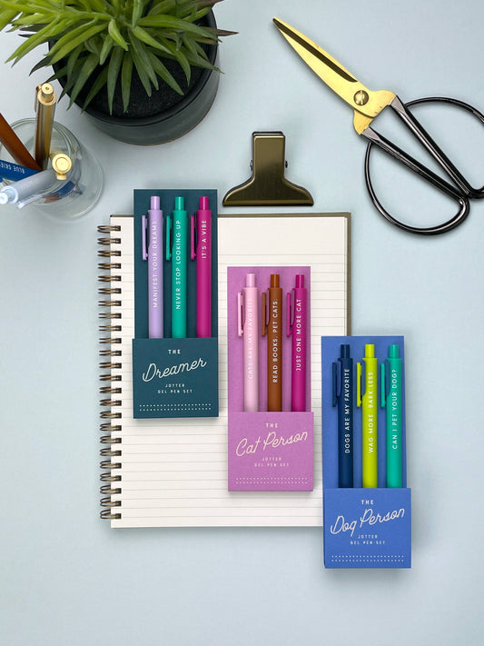 The Dog Person Jotter Gel Pen: Set of 3