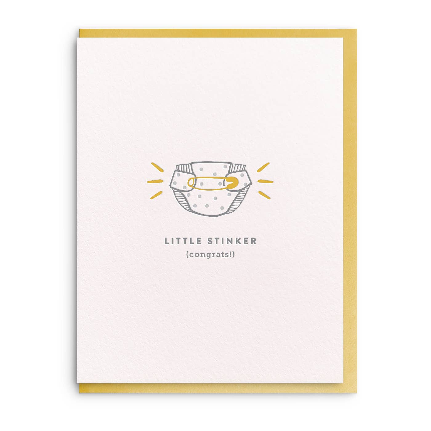 Little Stinker - Letterpress Baby Greeting Card