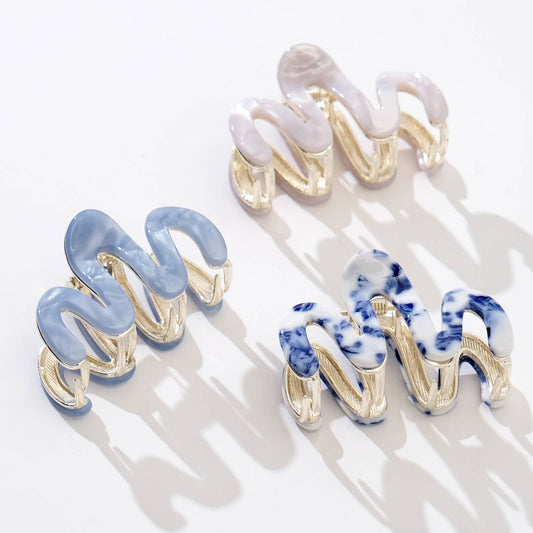 Willow Mini Coastal Metal Squiggle Claw Clip - Mini