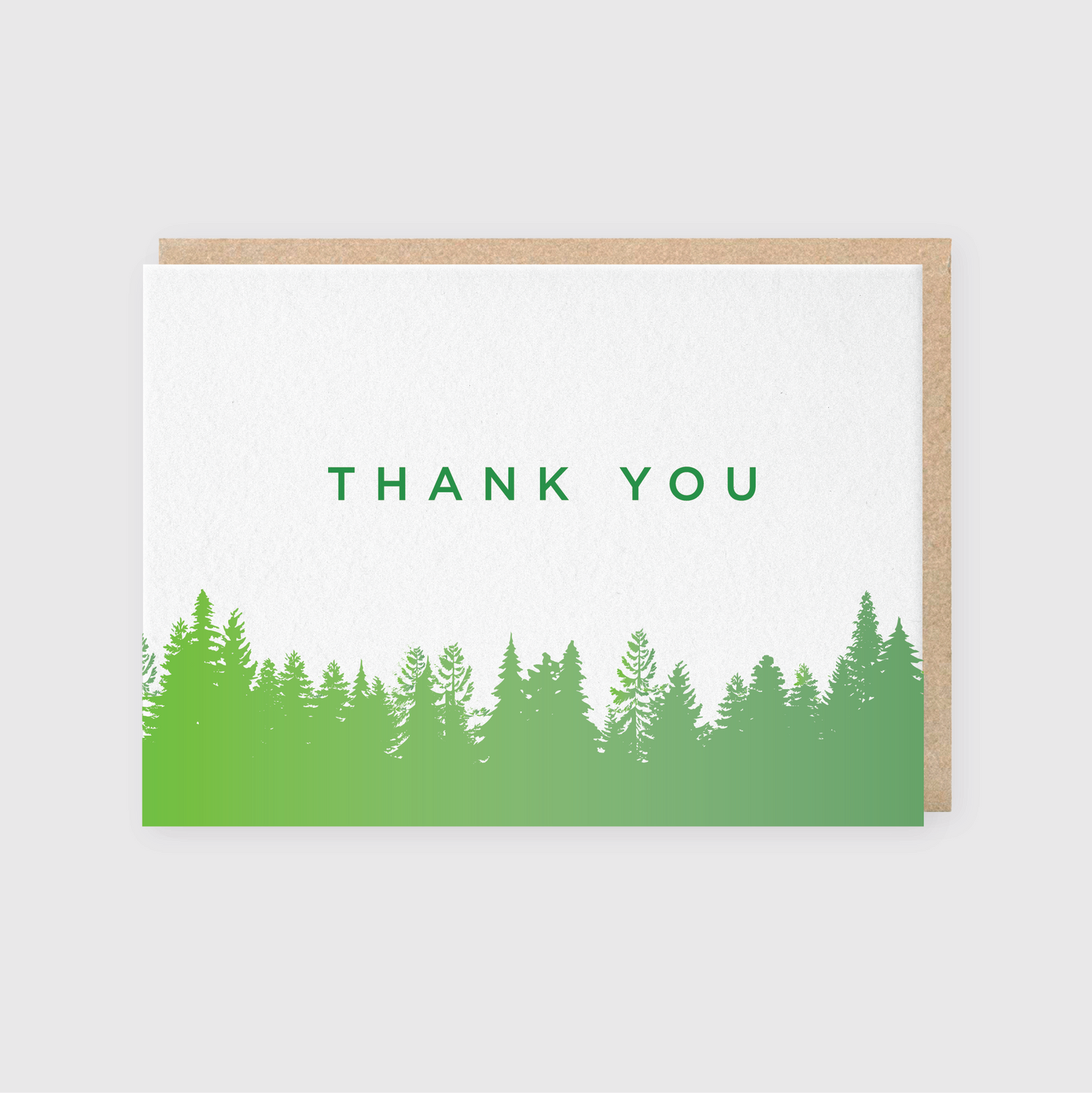 Thank You Split Ink Trees Greeting Card