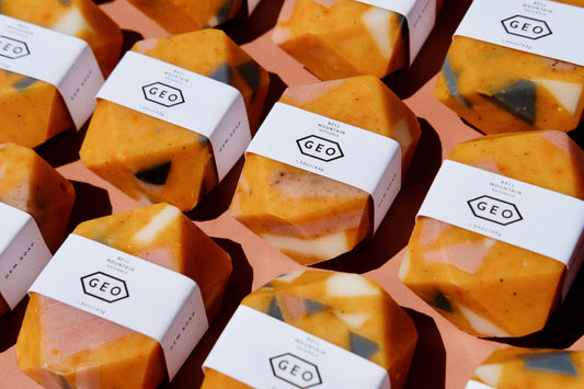 Terrazzo mini gem bar soap. Natural, sustainable, modern.