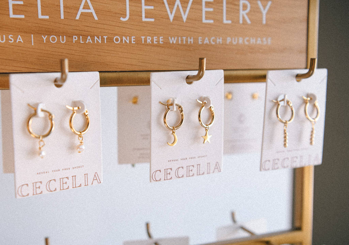 Stardust Glow Pearl Hoop Earrings