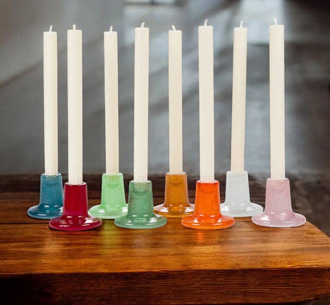 BRITISH COLOUR STANDARD - Glass Candleholder in Almond Shell