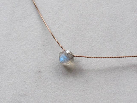 Labradorite Intuition Necklace, Crystal Intention Necklace