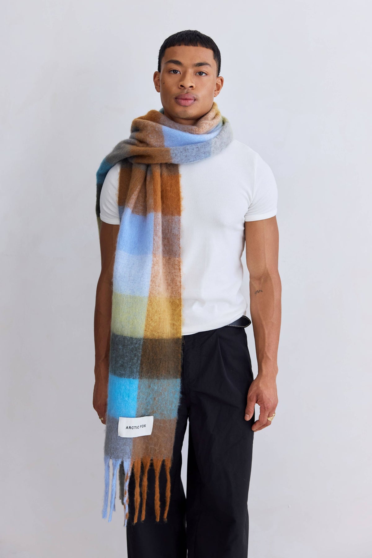 The Reykjavik Scarf - 100% Recycled - Blue/Orange - FW26
