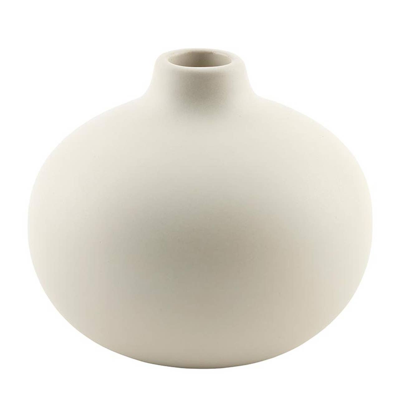 Matte White Ceramic Bud Vase