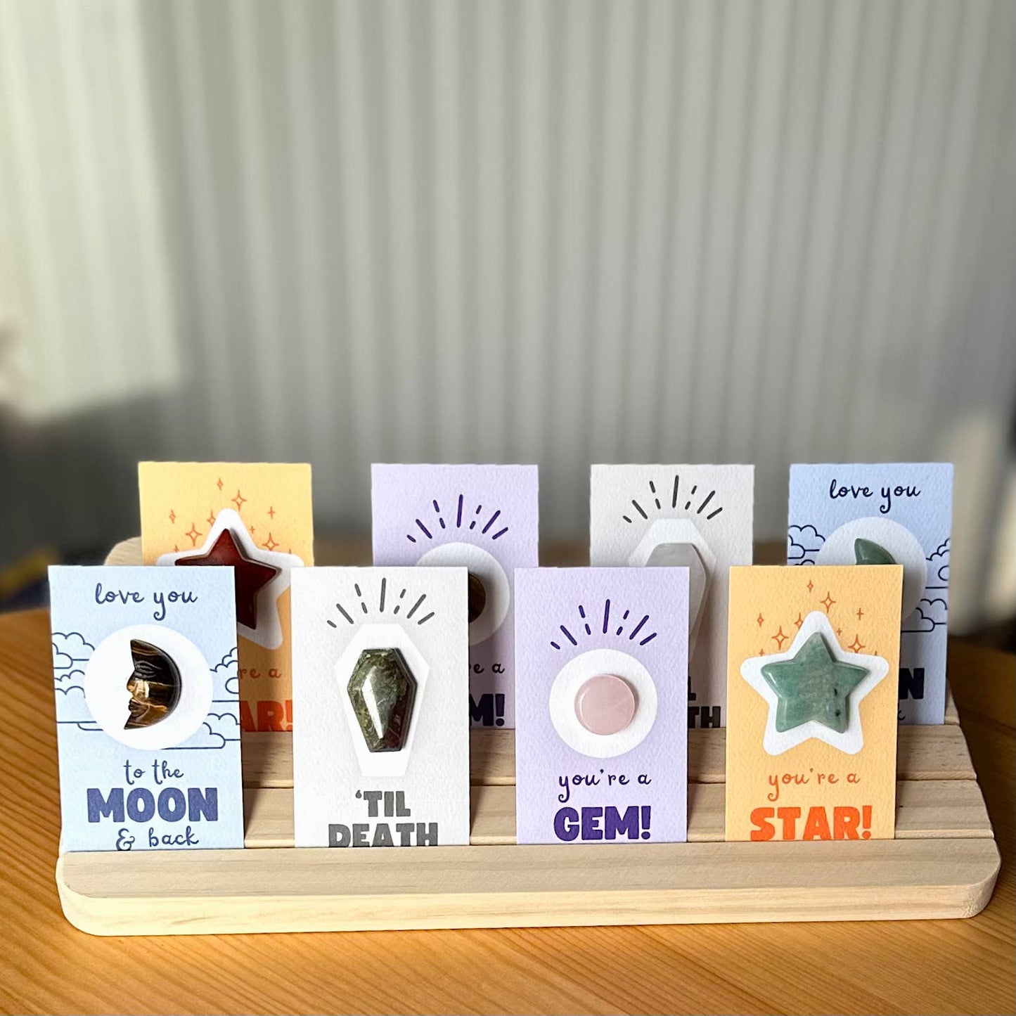 "You're a Gem!" HEART Mini Crystal Greeting Card- Crystals & Stones