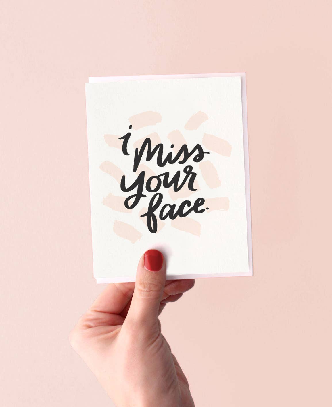 Miss Your Face - Letterpress Thinking Of You Greeting Card