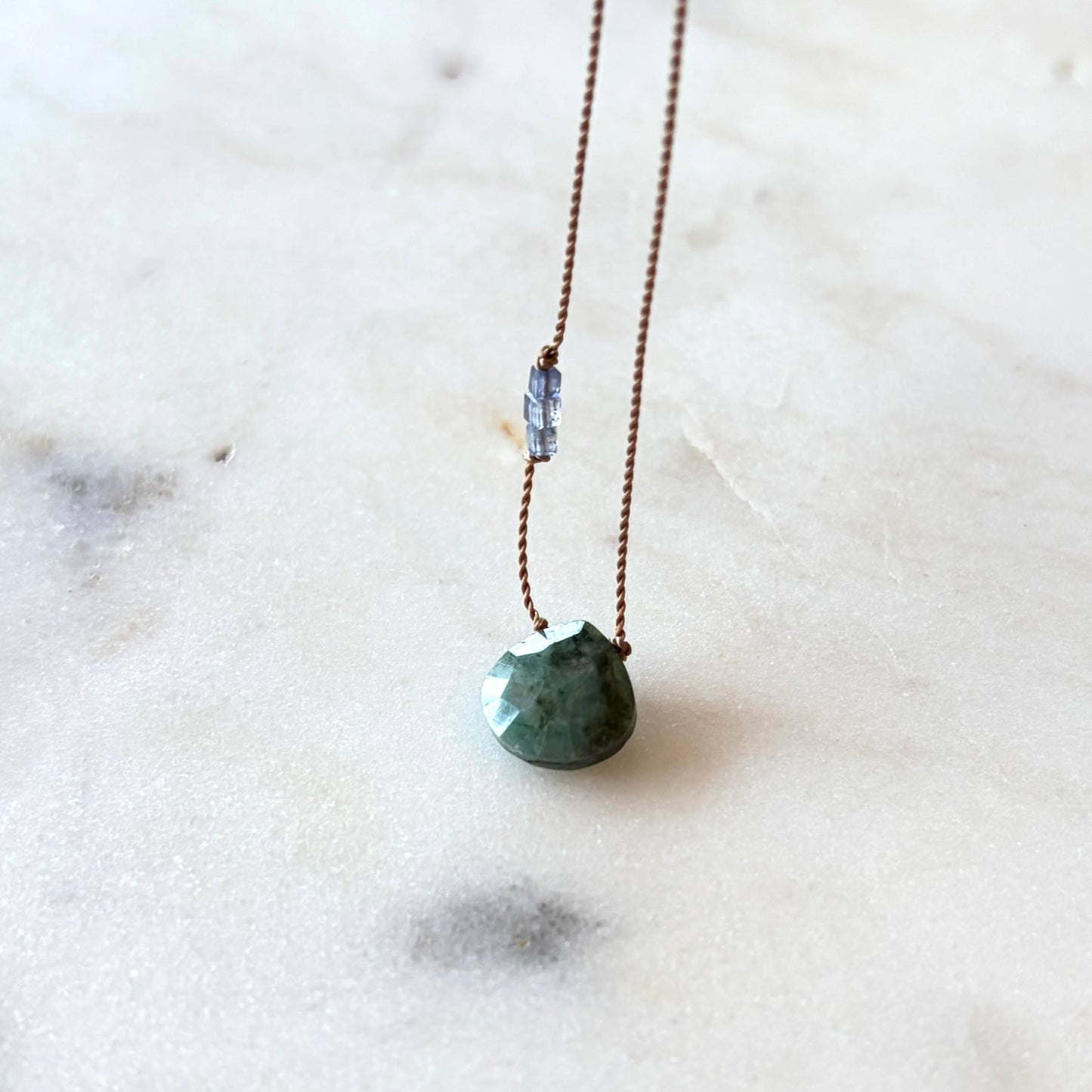 Emerald with Iolite Inspiration Necklace