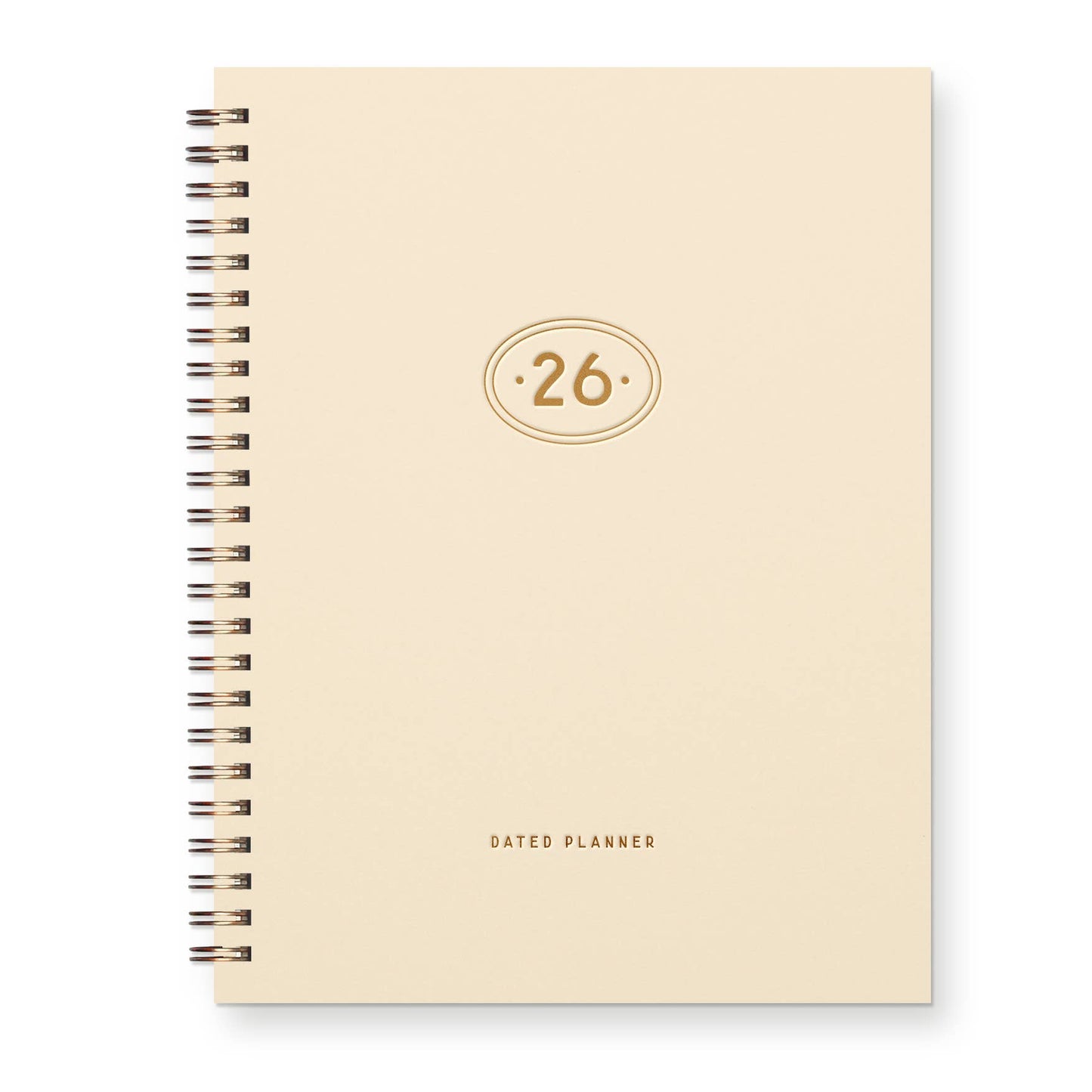 2026 Gold Plated Dated Planner : Calendar Year