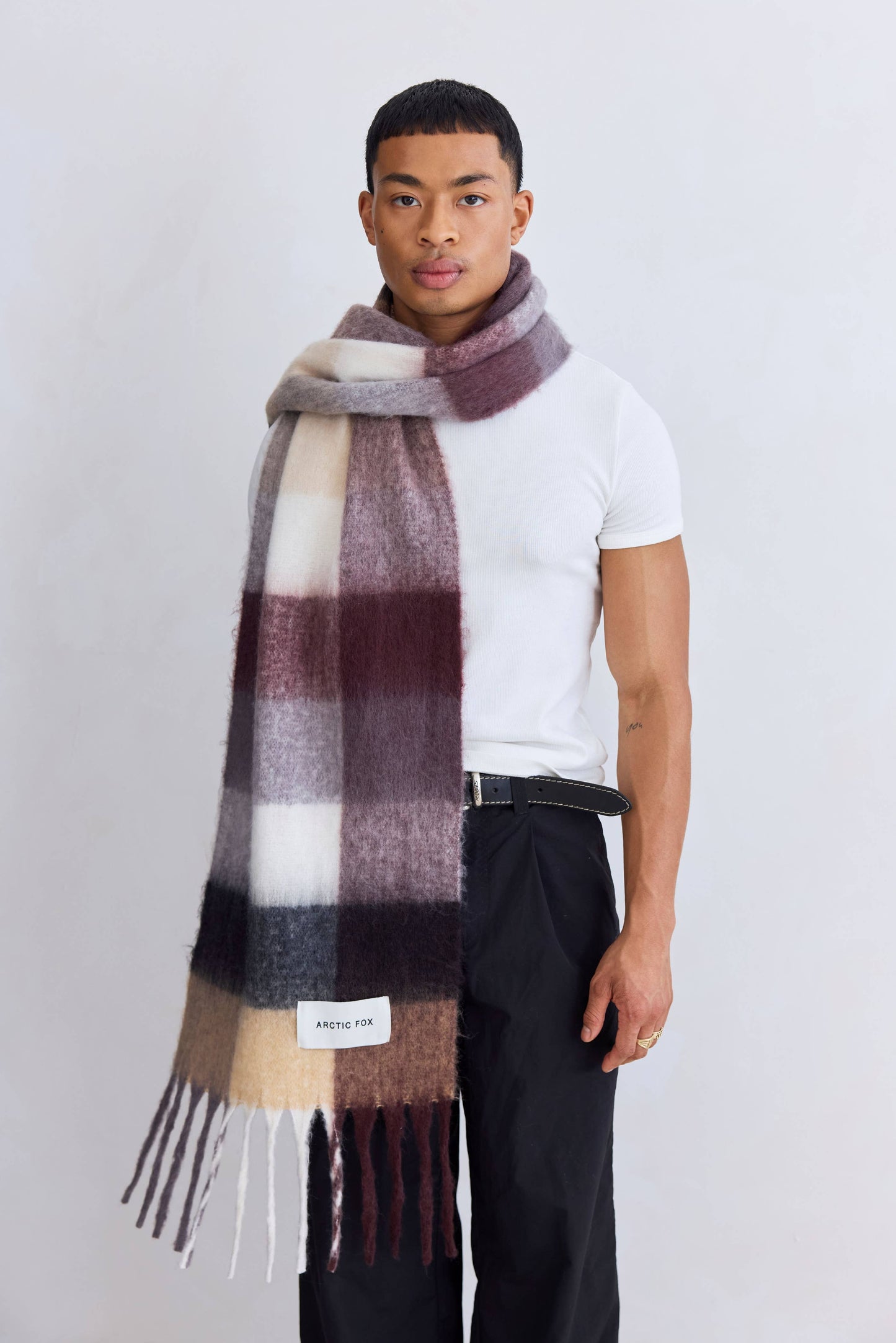 The Reykjavik Scarf - 100% Recycled - Purple/Brown - FW25