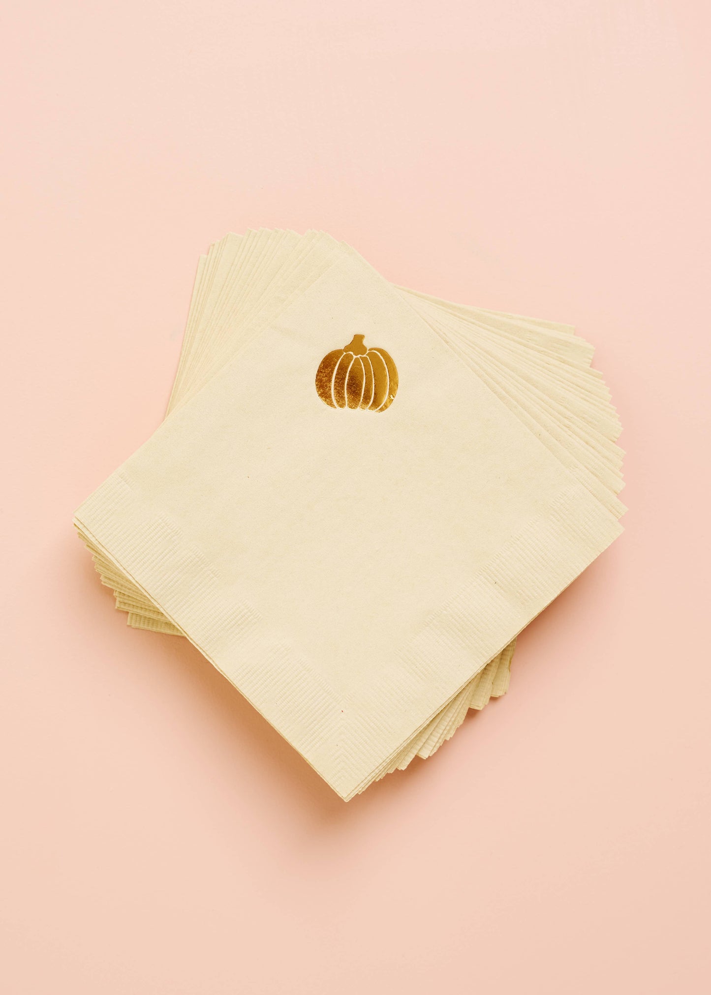 Pumpkin Copper Beverage Napkin - Set of 20