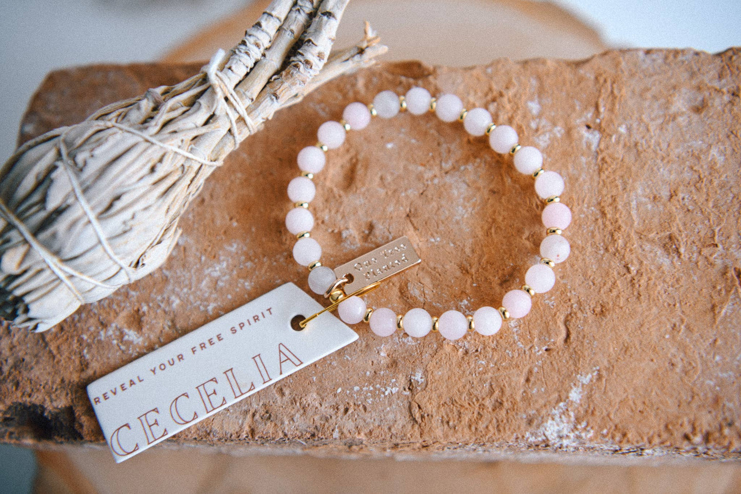 Genuine Gemstone and Gold Spacer Bead Bracelets