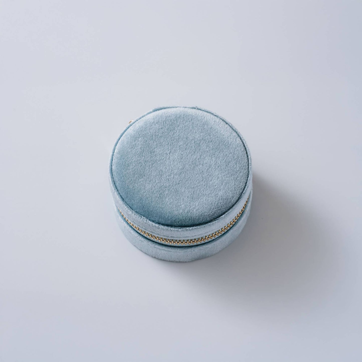 Round Velvet Jewelry Box Case
