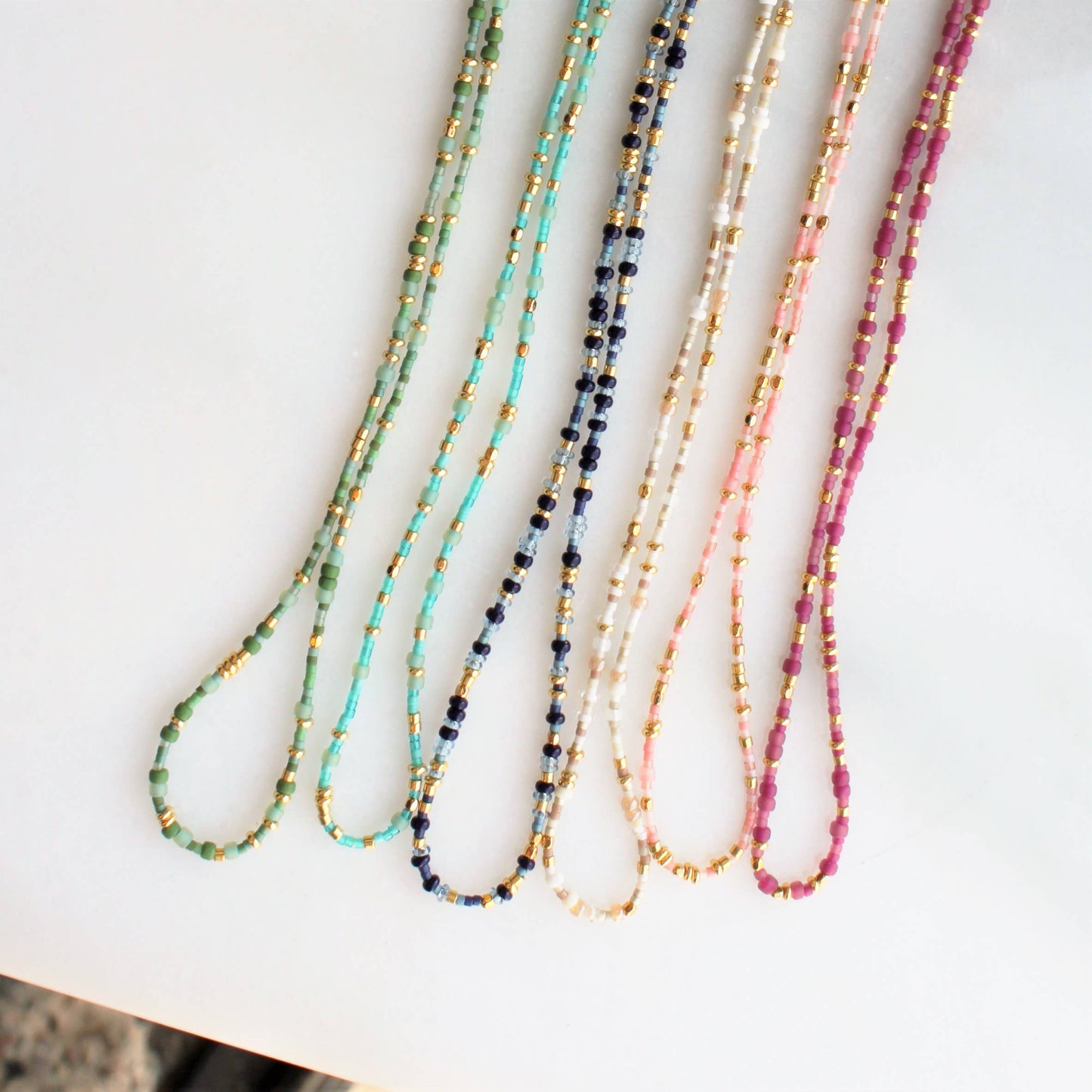 Unity Beaded Necklace - Navy Blue