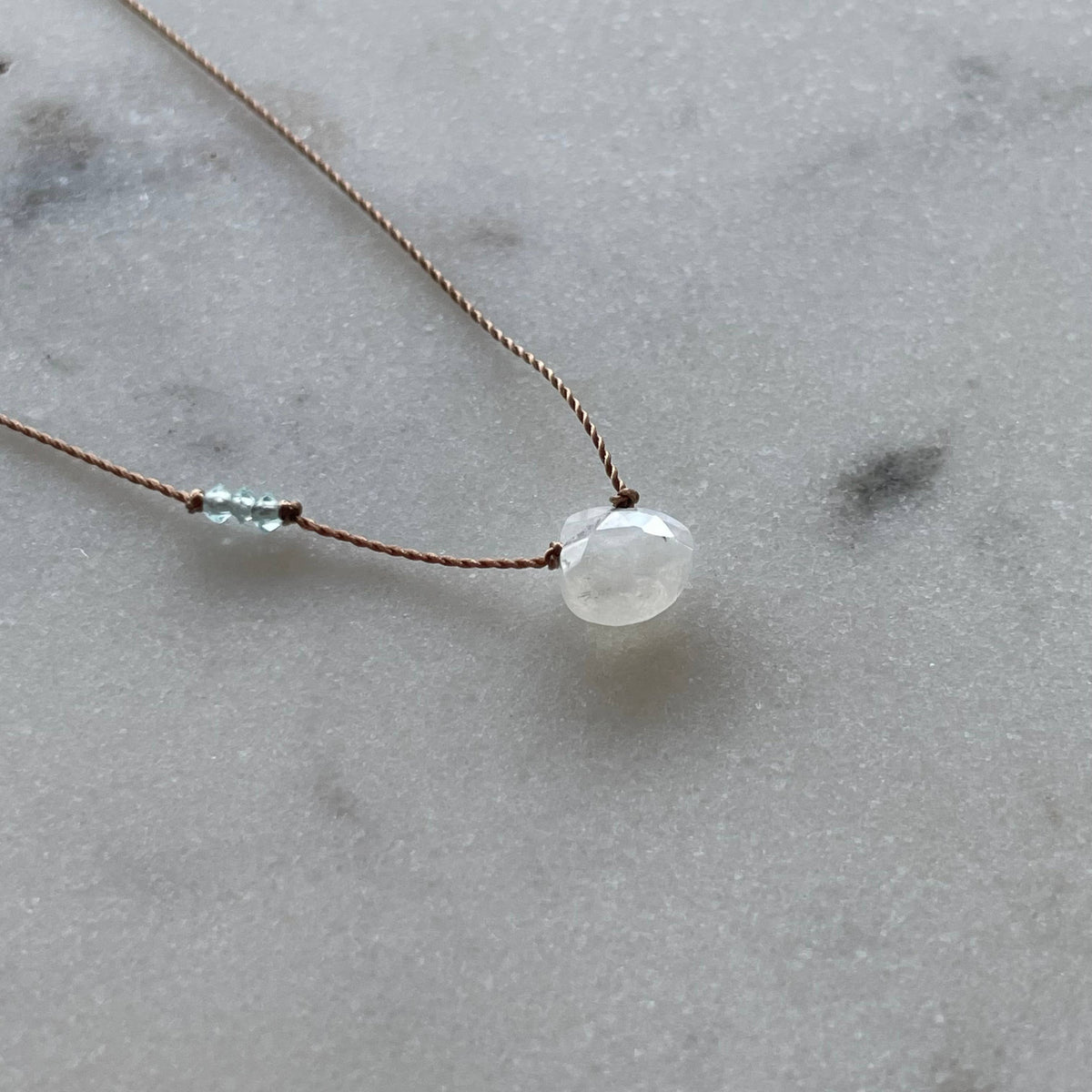Rainbow Moonstone and Apatite Necklace- New Beginnings