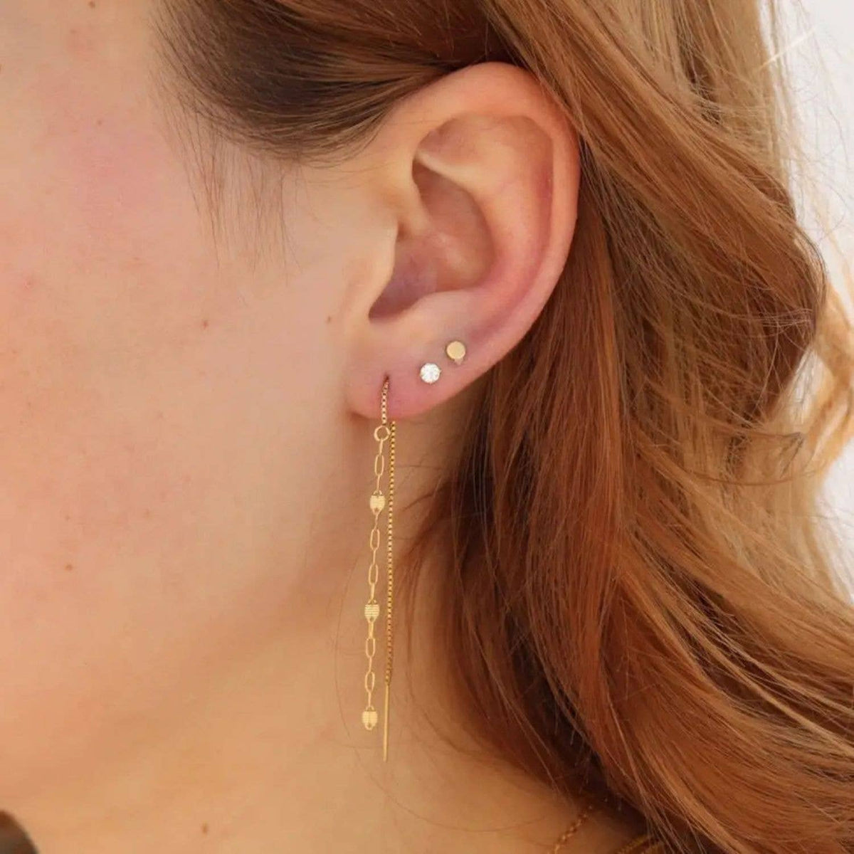 Sunspell Threaders I Statement Chain Earrings