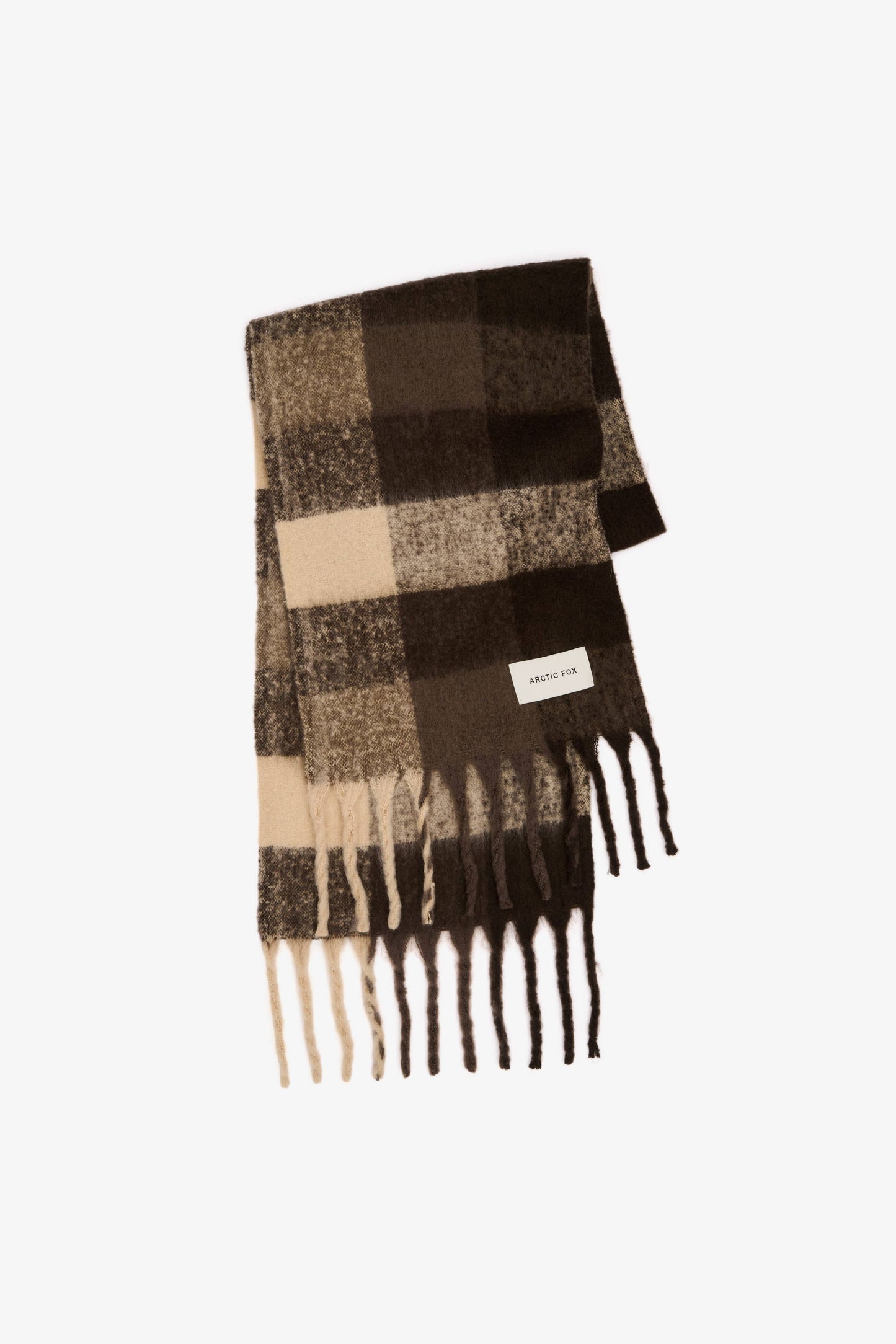 The Reykjavik Scarf - 100% Recycled - Brown Check - FW25