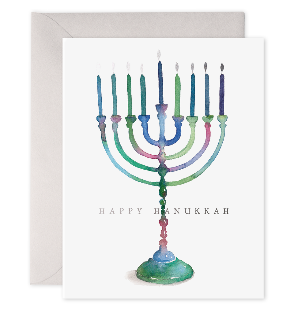 Colorful Menorah | Hanukkah Chanukah Card