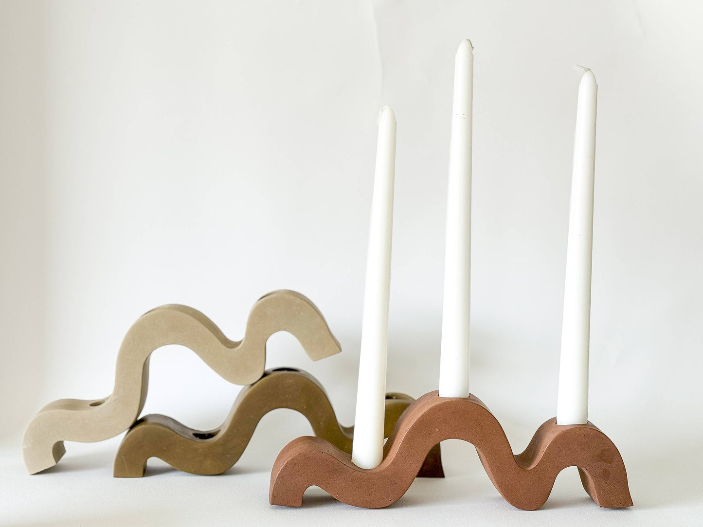 Wavy Taper Candle Holder | Candlestick Holder