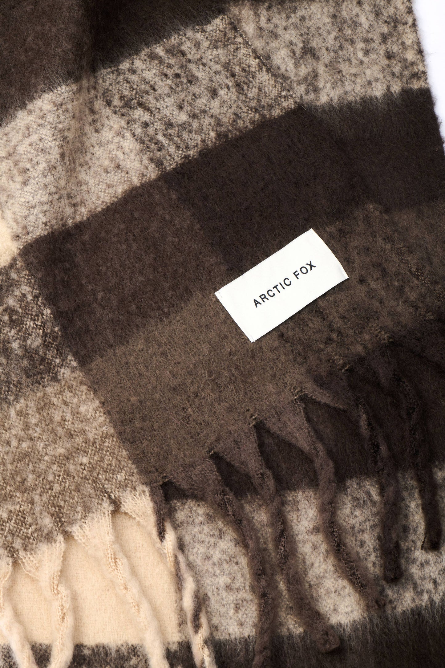 The Reykjavik Scarf - 100% Recycled - Brown Check - FW25