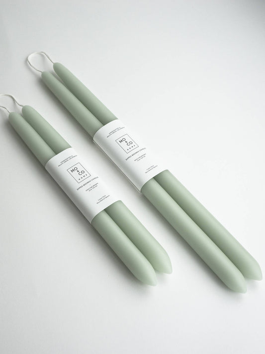 Eucalyptus | Dipped Beeswax Taper Candles | All Natural