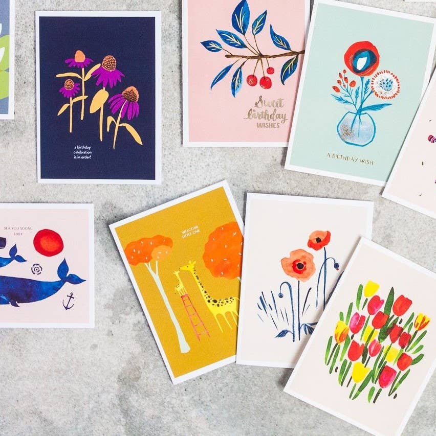 Giraffes New Baby Card