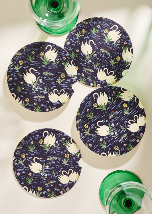 Swan Pond Coaster - Set of 4