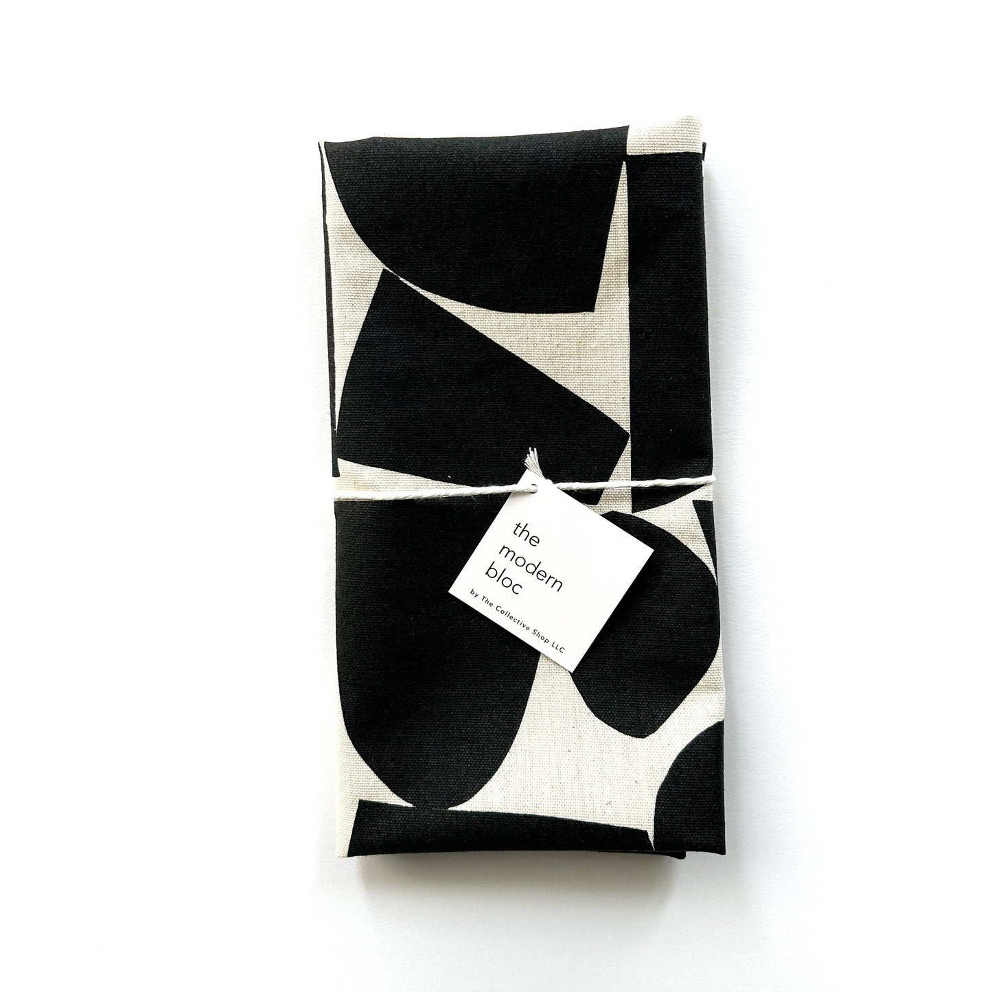 Constructed Shapes - Screen-Printed Natural Cotton Tea Towel