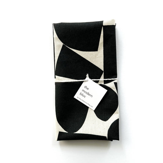 Constructed Shapes - Screen-Printed Natural Cotton Tea Towel