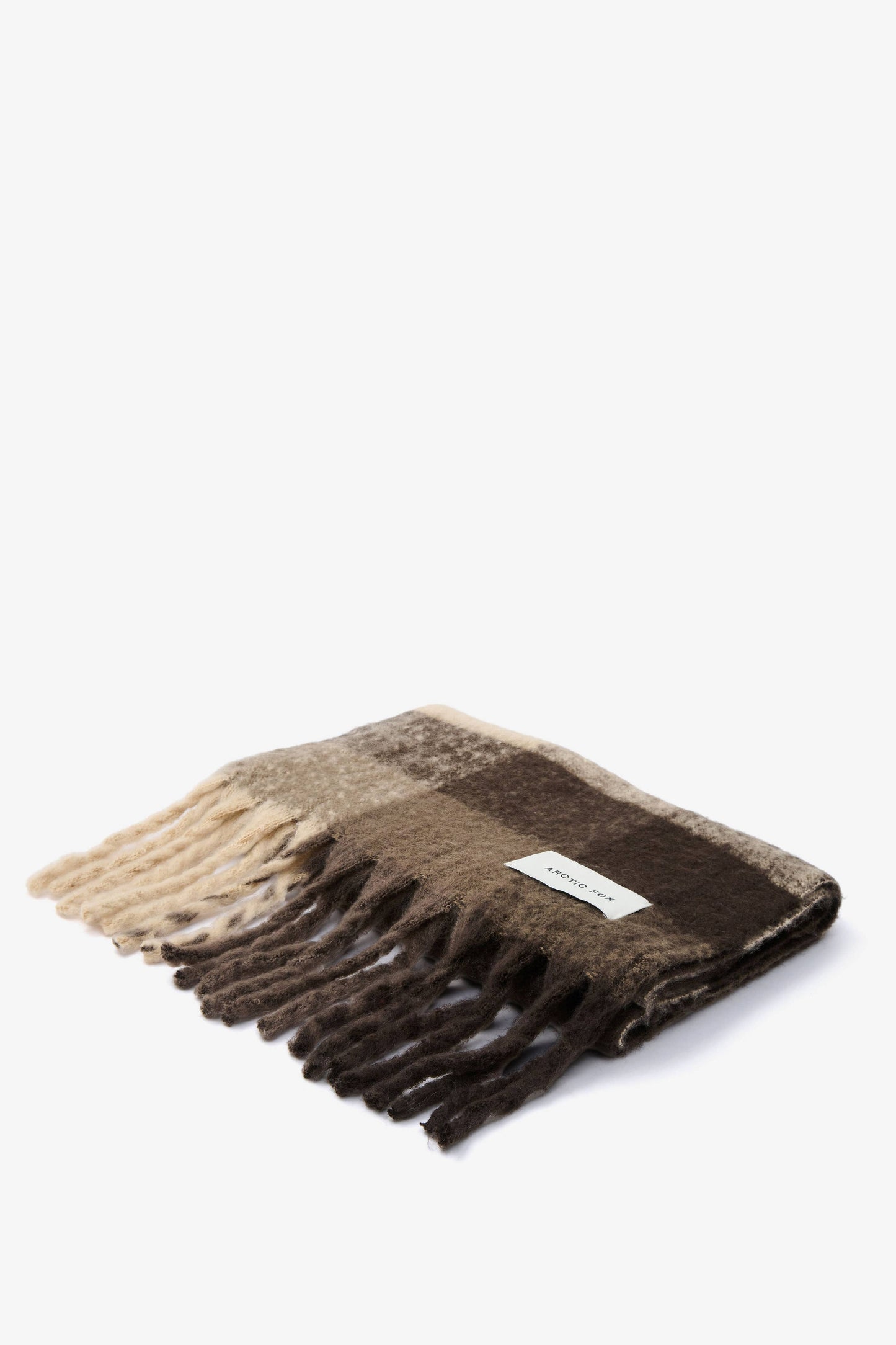 The Reykjavik Scarf - 100% Recycled - Brown Check - FW25