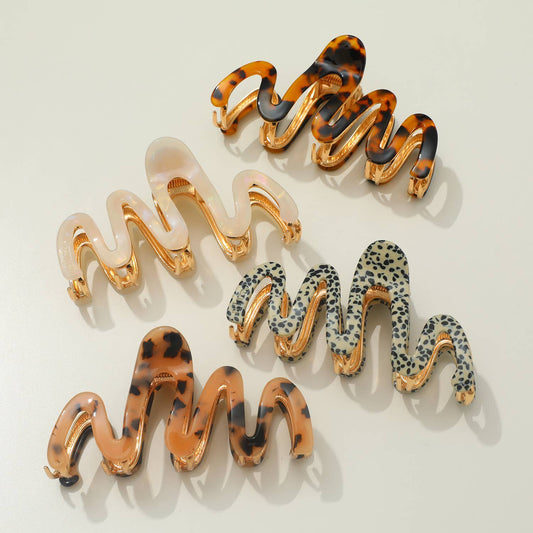 Willow Core | Large Squiggle Metal Claw Clip