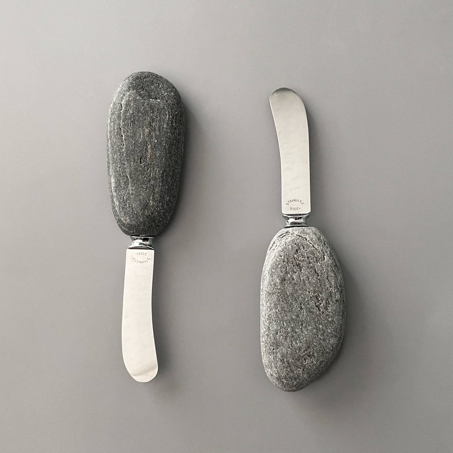 Ergonomic Stone Cheese Spreader