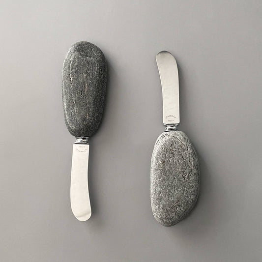Ergonomic Stone Cheese Spreader