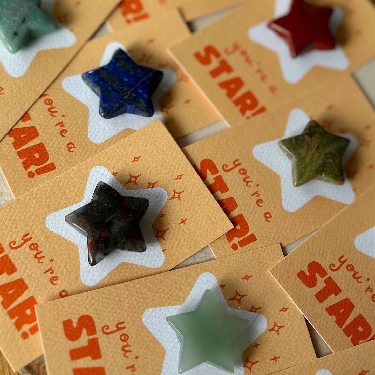 "You're a Star!" Mini Crystal Greeting Card- Crystals & Stones