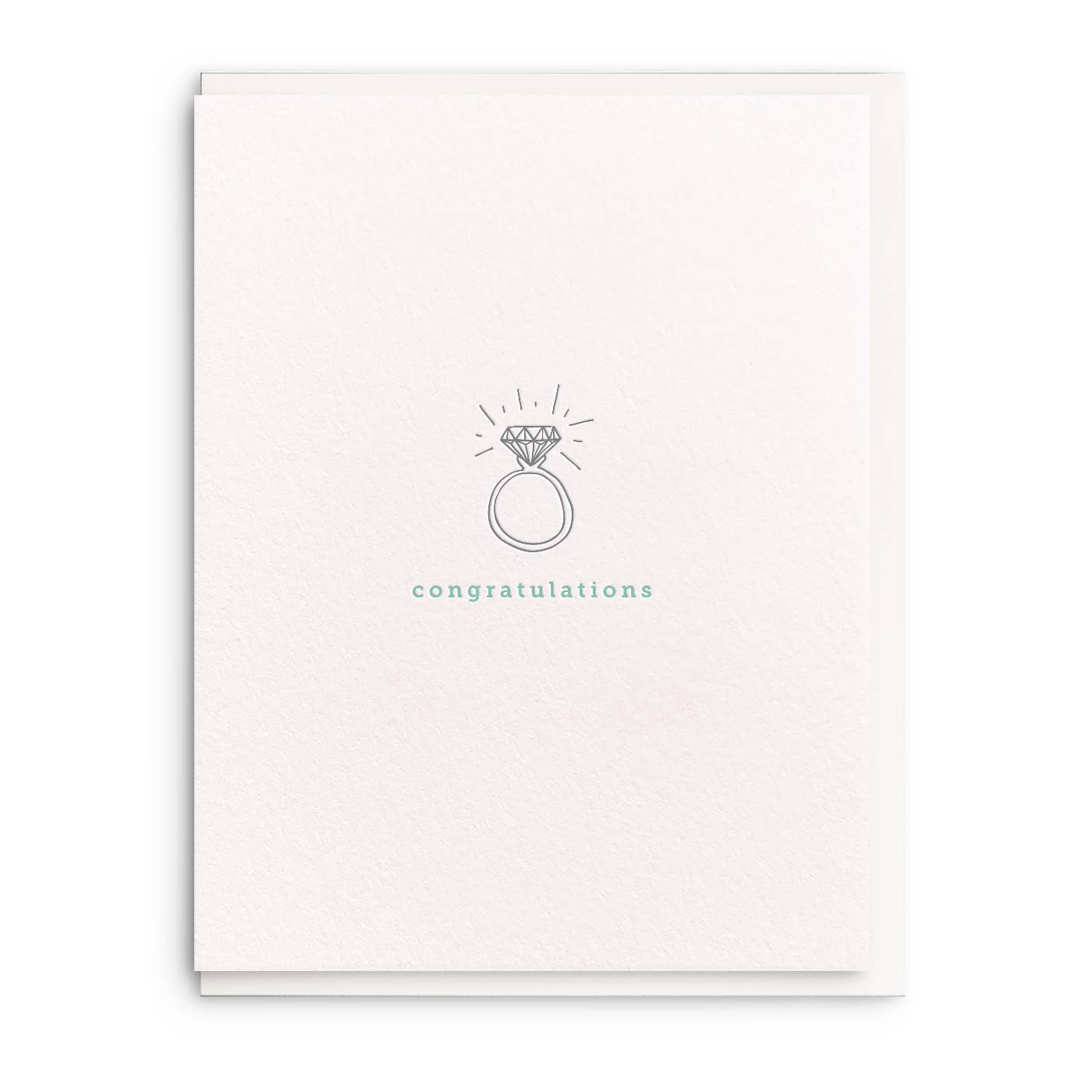 Ring - Letterpress Wedding Greeting Card